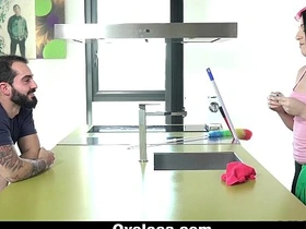 Liz Rainbow, a sultry Latina, cleans up and satisfies her man
