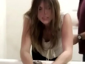 Who is the girl getting spanked on camera?