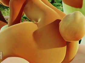 Hentai Lopunny gets missionary position and cums hard