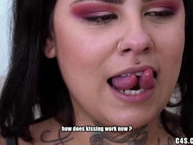 Triple the pleasure: Tongue-to-tongue action among gothic lesbians